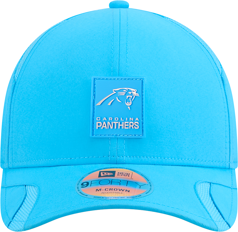 Men's Carolina Panthers New Era Brown 2025 NFL Sideline Heat 9FORTY M-Crown Adjustable Hat - Pro Jersey Sports