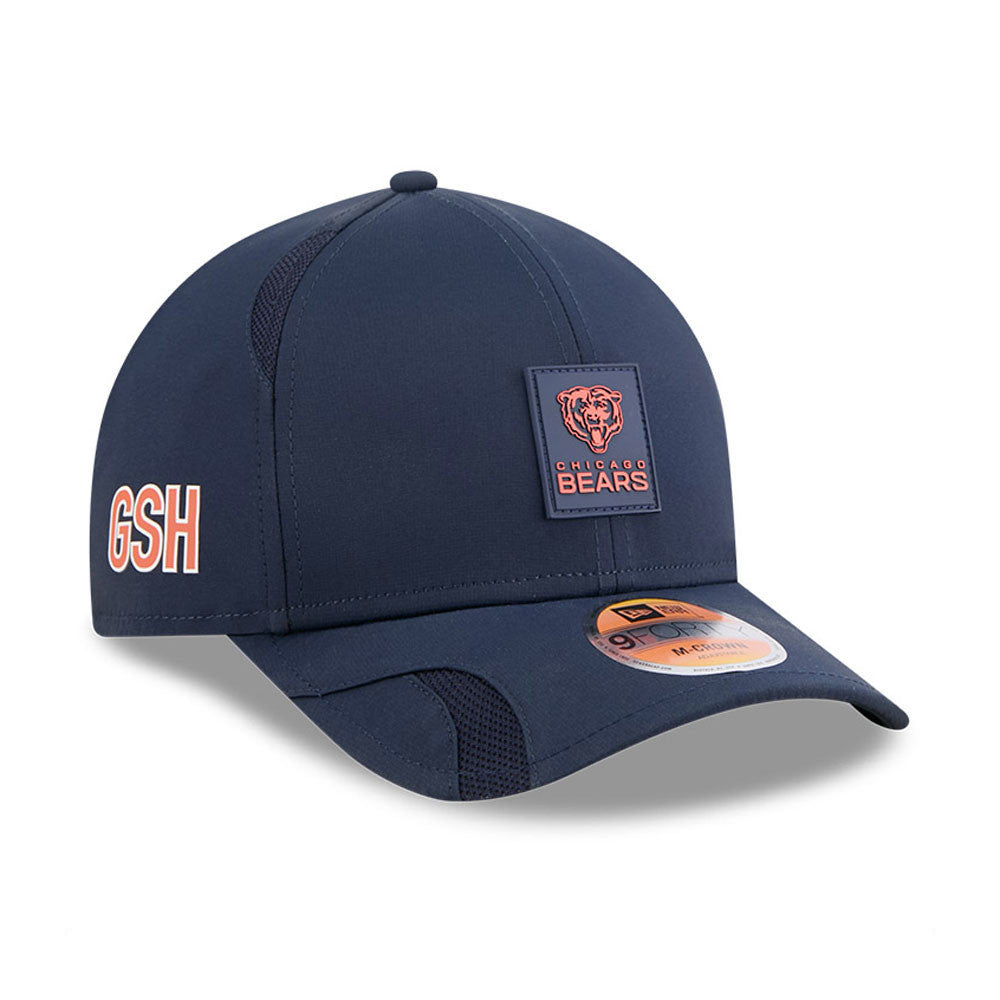 Men's Chicago Bears New Era Navy 2025 NFL Primary Logo Sideline Heat 9FORTY M-Crown Adjustable Hat - Pro Jersey Sports