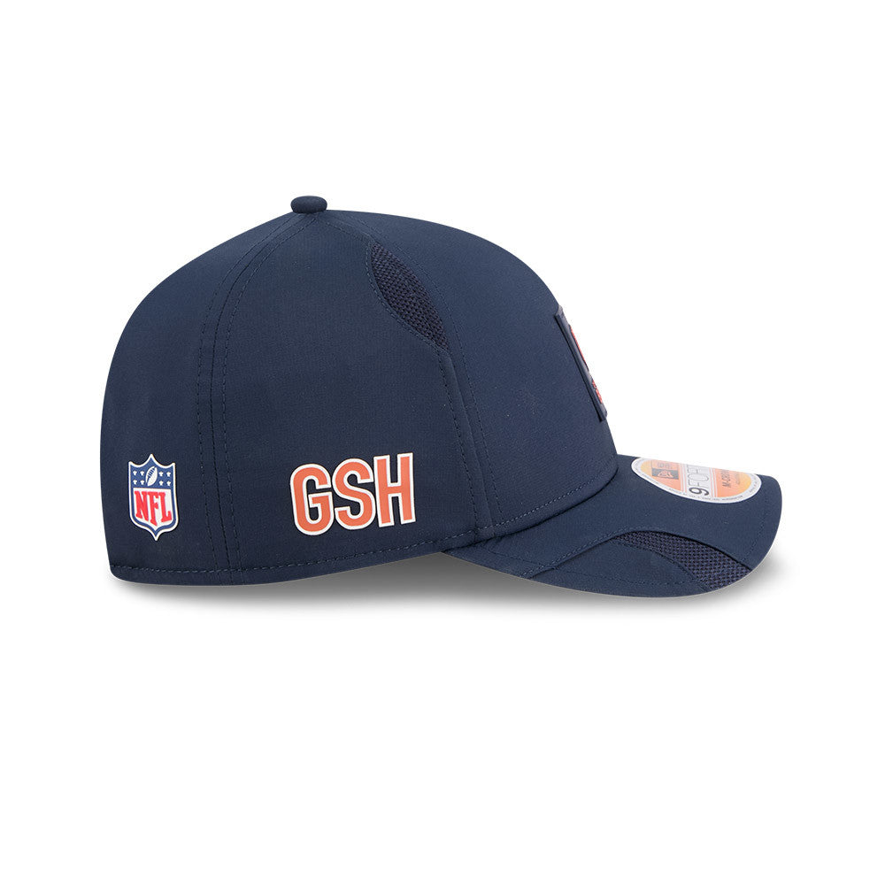 Men's Chicago Bears New Era Navy 2025 NFL Primary Logo Sideline Heat 9FORTY M-Crown Adjustable Hat - Pro Jersey Sports
