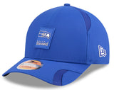 Men's Seattle Seahawks New Era Retro Logo Royal 2025 NFL Sideline Heat 9FORTY M-Crown Adjustable Hat - Pro Jersey Sports