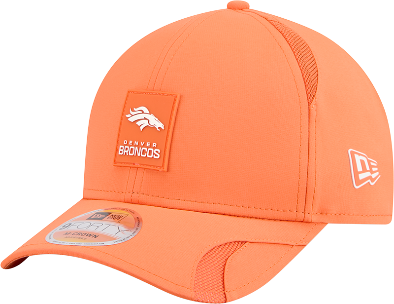 Men's Denver Broncos New Era Orange 2025 NFL Sideline Heat 9FORTY M-Crown Adjustable Hat - Pro Jersey Sports