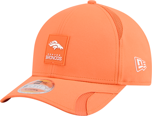 Men's Denver Broncos New Era Orange 2025 NFL Sideline Heat 9FORTY M-Crown Adjustable Hat - Pro Jersey Sports