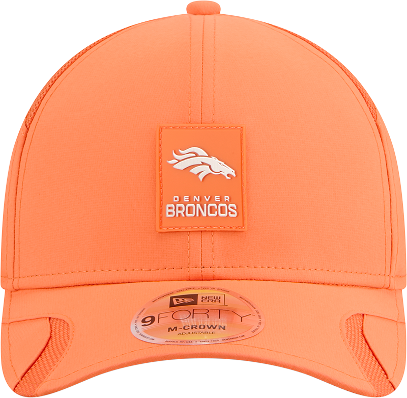 Men's Denver Broncos New Era Orange 2025 NFL Sideline Heat 9FORTY M-Crown Adjustable Hat - Pro Jersey Sports