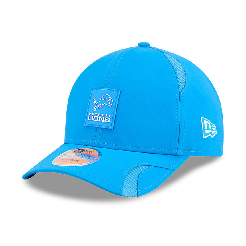 Men's Detroit Lions New Era Blue 2025 NFL Primary Logo Sideline Heat 9FORTY M-Crown Adjustable Hat - Pro Jersey Sports