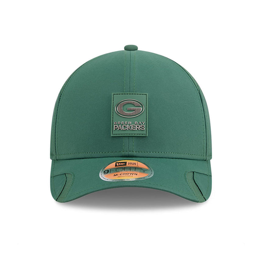 Men's Green Bay Packers New Era Green 2025 NFL Primary Logo Sideline Heat 9FORTY M-Crown Adjustable Hat - Pro Jersey Sports