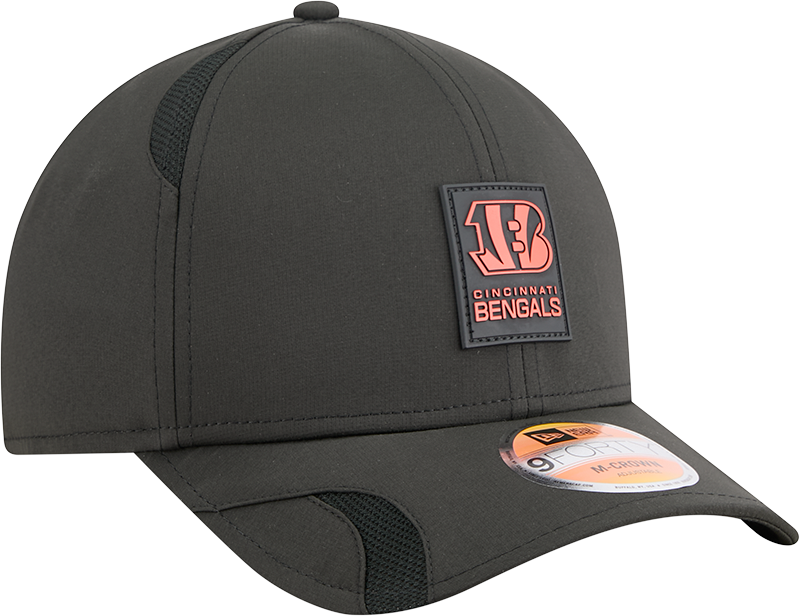 Men's Cincinnati Bengals New Era Black 2025 NFL Sideline Heat 9FORTY M-Crown Adjustable Hat - Pro Jersey Sports