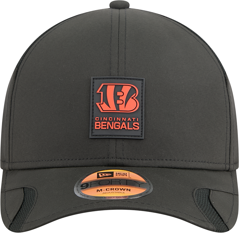 Men's Cincinnati Bengals New Era Black 2025 NFL Sideline Heat 9FORTY M-Crown Adjustable Hat - Pro Jersey Sports