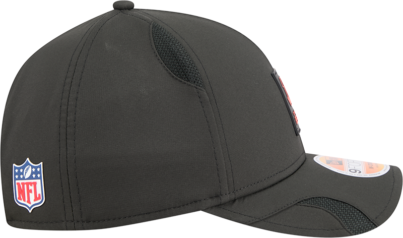 Men's Cincinnati Bengals New Era Black 2025 NFL Sideline Heat 9FORTY M-Crown Adjustable Hat - Pro Jersey Sports