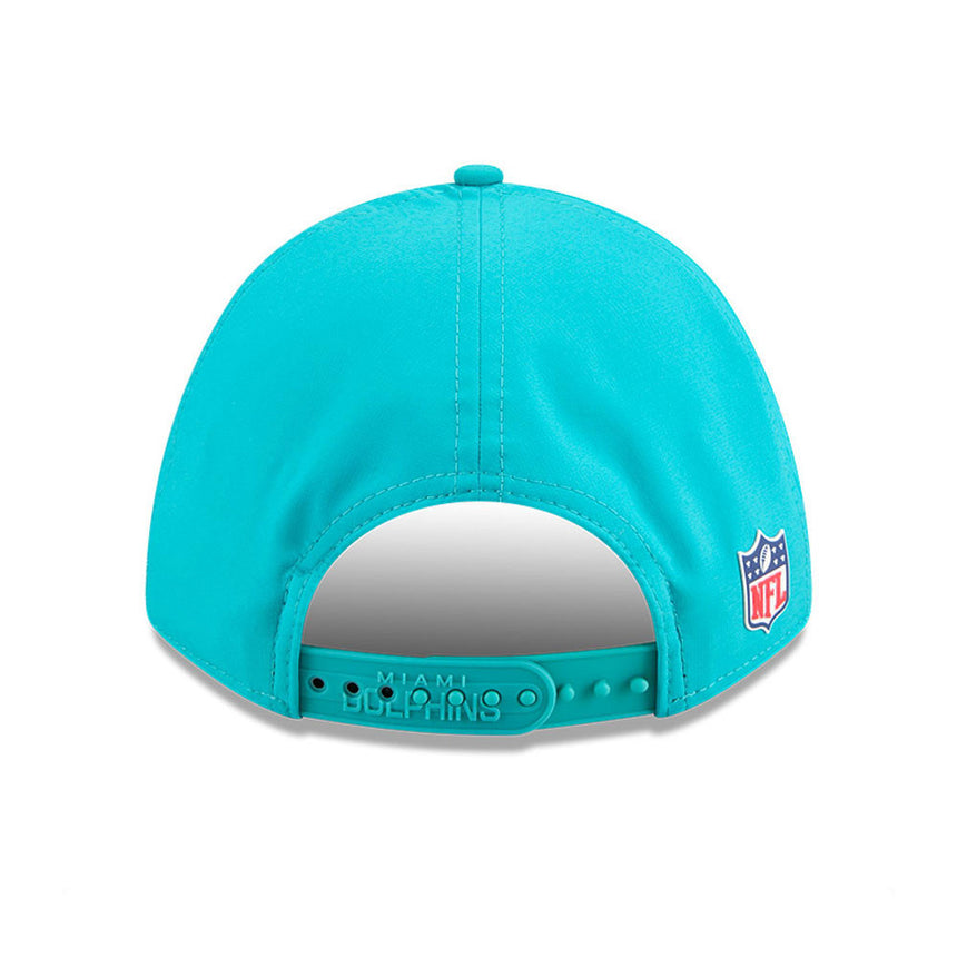Men's Miami Dolphins New Era Aqua 2025 NFL Primary Logo Sideline Heat 9FORTY M-Crown Adjustable Hat - Pro Jersey Sports