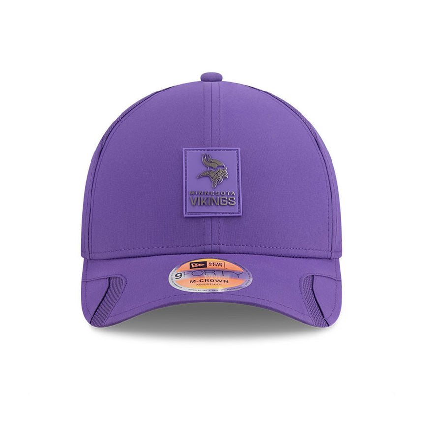 Men's Minnesota Vikings New Era Purple 2025 NFL Primary Logo Sideline Heat 9FORTY M-Crown Adjustable Hat - Pro Jersey Sports