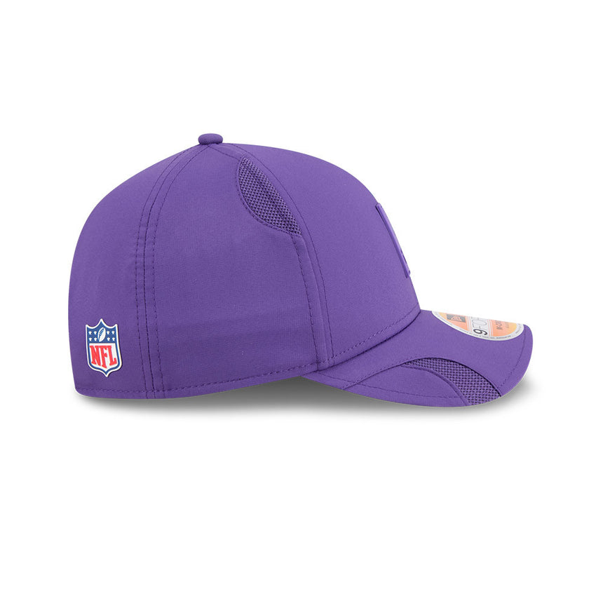 Men's Minnesota Vikings New Era Purple 2025 NFL Primary Logo Sideline Heat 9FORTY M-Crown Adjustable Hat - Pro Jersey Sports