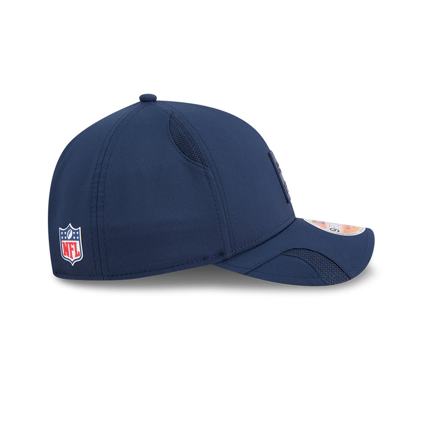 Men's Seattle Seahawks New Era Navy 2025 NFL Sideline Heat 9FORTY M-Crown Adjustable Hat - Pro Jersey Sports