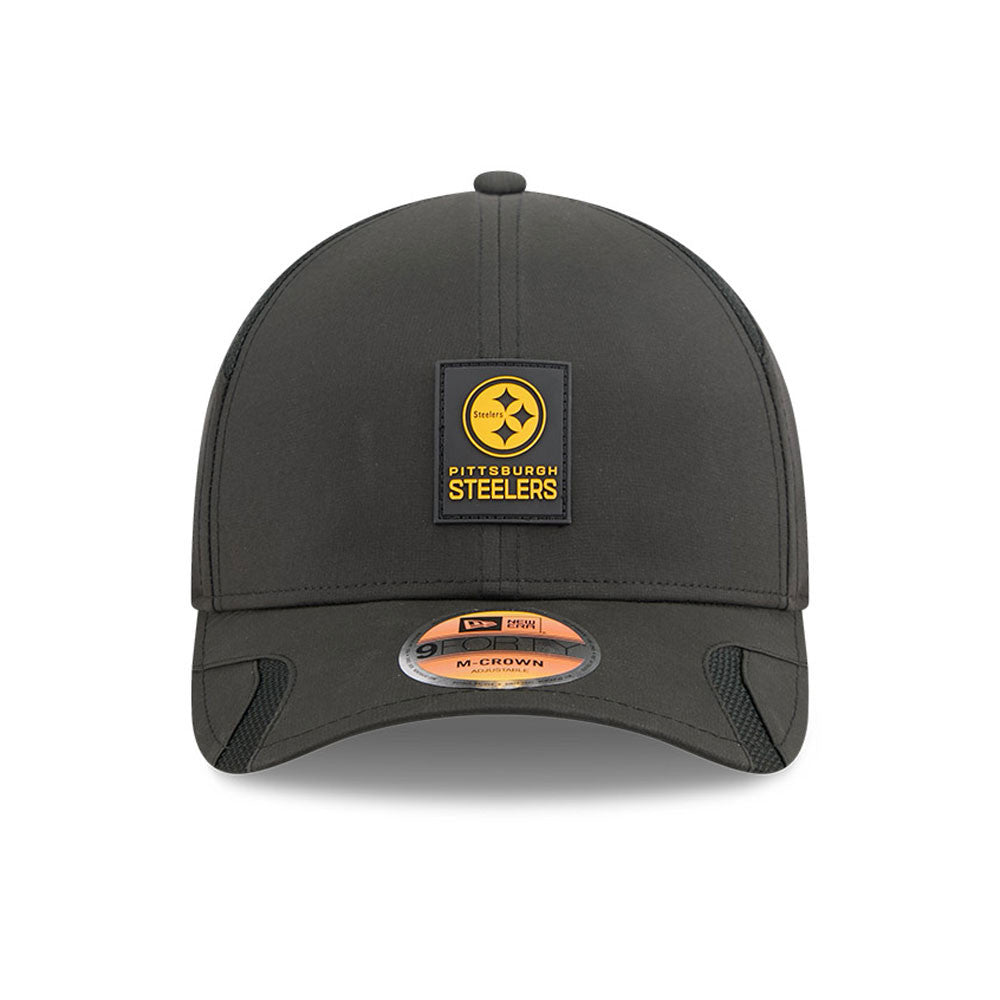 Men's Pittsburgh Steelers New Era Black 2025 NFL Primary Logo Sideline Heat 9FORTY M-Crown Adjustable Hat - Pro Jersey Sports