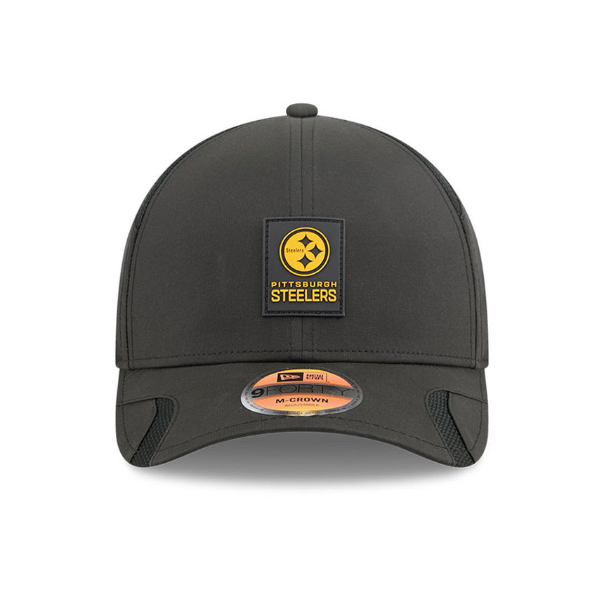 Men's Pittsburgh Steelers New Era Black 2025 NFL Primary Logo Sideline Heat 9FORTY M-Crown Adjustable Hat - Pro Jersey Sports