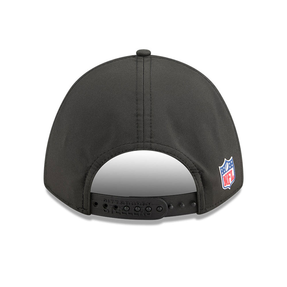 Men's Pittsburgh Steelers New Era Black 2025 NFL Primary Logo Sideline Heat 9FORTY M-Crown Adjustable Hat - Pro Jersey Sports