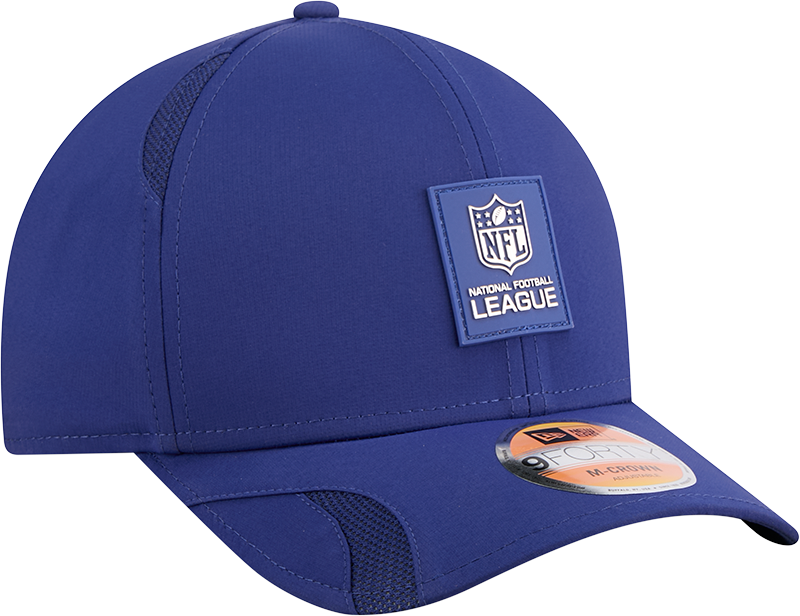 Men's NFL Shield New Era Blue 2025 NFL Sideline Heat 9FORTY M-Crown Adjustable Hat - Pro Jersey Sports