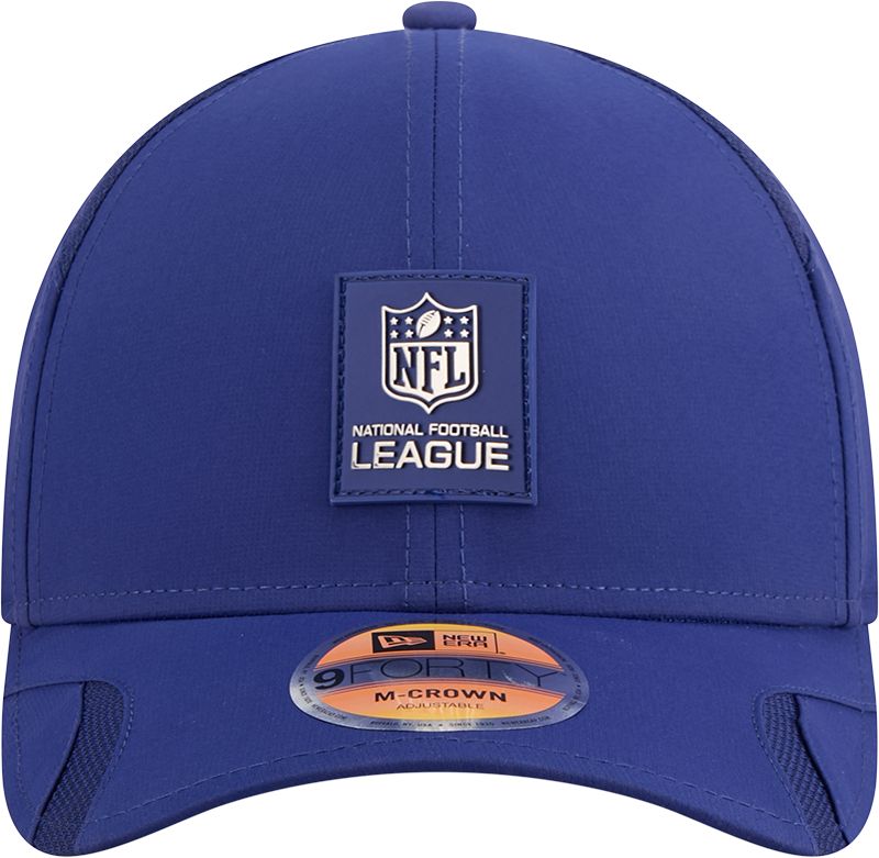 Men's NFL Shield New Era Blue 2025 NFL Sideline Heat 9FORTY M-Crown Adjustable Hat - Pro Jersey Sports