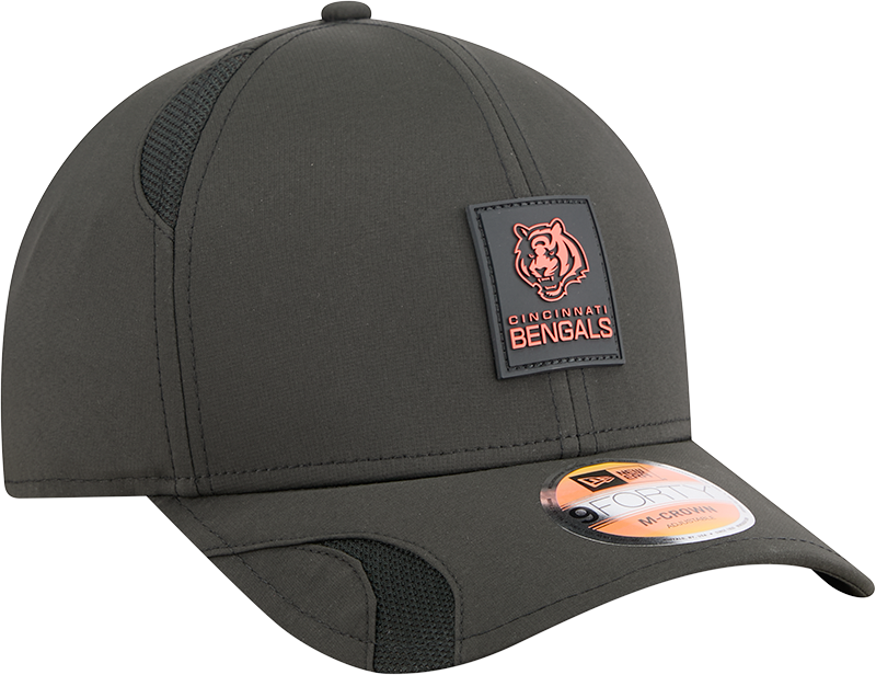 Men's Cincinnati Bengals New Era Black 2025 NFL Sideline Heat 9FORTY M-Crown Adjustable Hat - Pro Jersey Sports