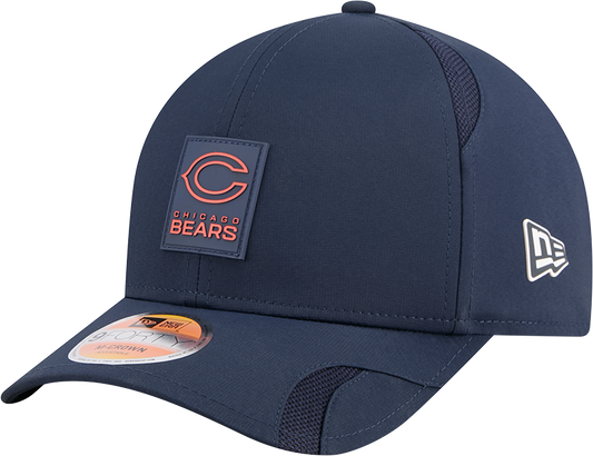 Men's Chicago Bears New Era Navy 2025 NFL Sideline Heat Alternate Logo 9FORTY M-Crown Adjustable Hat - Pro Jersey Sports