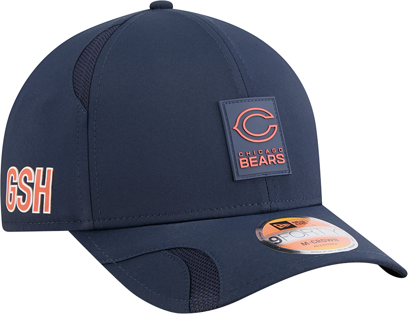 Men's Chicago Bears New Era Navy 2025 NFL Sideline Heat Alternate Logo 9FORTY M-Crown Adjustable Hat - Pro Jersey Sports