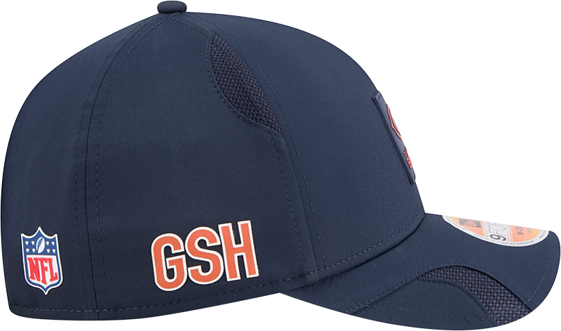 Men's Chicago Bears New Era Navy 2025 NFL Sideline Heat Alternate Logo 9FORTY M-Crown Adjustable Hat - Pro Jersey Sports