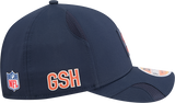 Men's Chicago Bears New Era Navy 2025 NFL Sideline Heat Alternate Logo 9FORTY M-Crown Adjustable Hat - Pro Jersey Sports