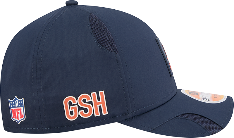 Men's Chicago Bears New Era Navy 2025 NFL Sideline Heat B 9FORTY M-Crown Adjustable Hat - Pro Jersey Sports