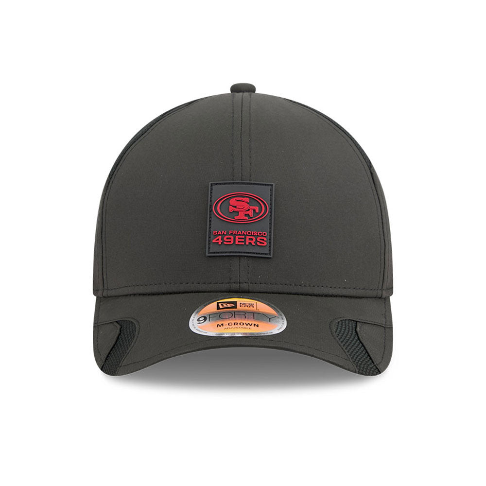 Men's San Francisco 49ers New Era Black 2025 NFL Primary Logo Sideline Heat 9FORTY M-Crown Adjustable Hat - Pro Jersey Sports