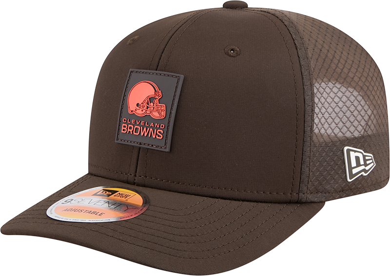 Men's Cleveland Browns New Era Brown 2025 Sideline 9SEVENTY Trucker Adjustable Hat - Pro Jersey Sports