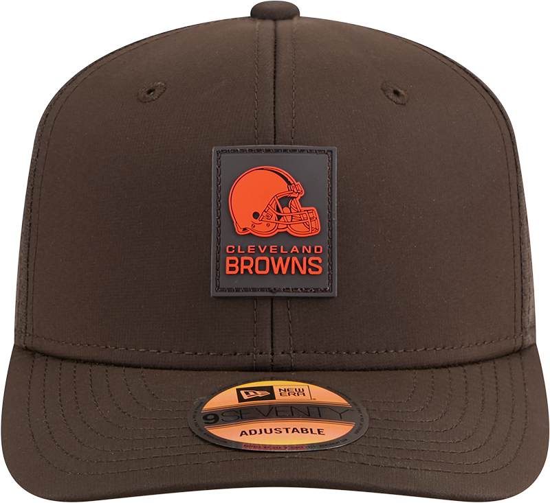 Men's Cleveland Browns New Era Brown 2025 Sideline 9SEVENTY Trucker Adjustable Hat - Pro Jersey Sports