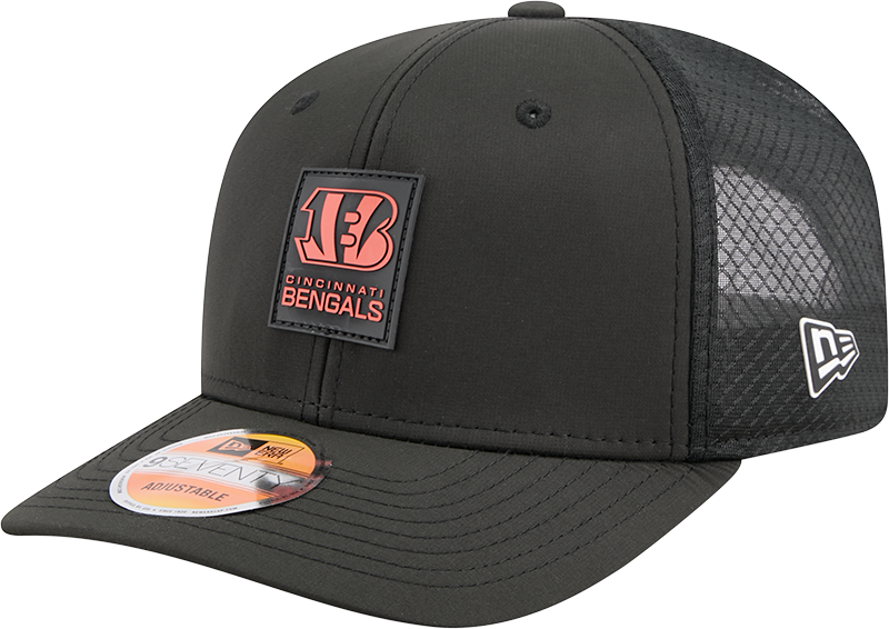 Men's Cincinnati Bengals New Era Black 2025 Sideline 9SEVENTY Trucker Adjustable Hat - Pro Jersey Sports