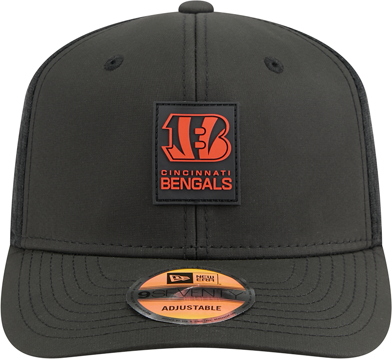 Men's Cincinnati Bengals New Era Black 2025 Sideline 9SEVENTY Trucker Adjustable Hat - Pro Jersey Sports