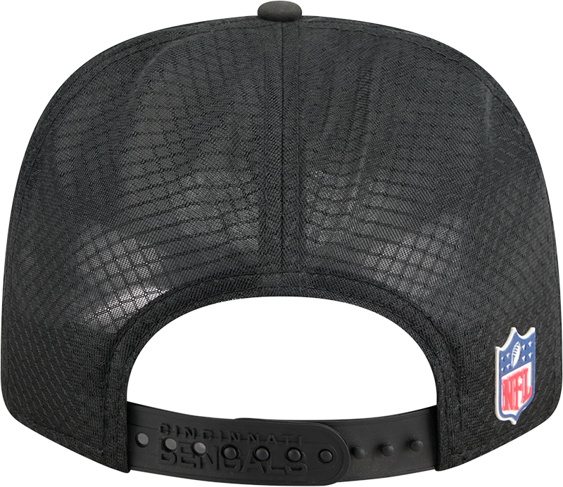 Men's Cincinnati Bengals New Era Black 2025 Sideline 9SEVENTY Trucker Adjustable Hat - Pro Jersey Sports