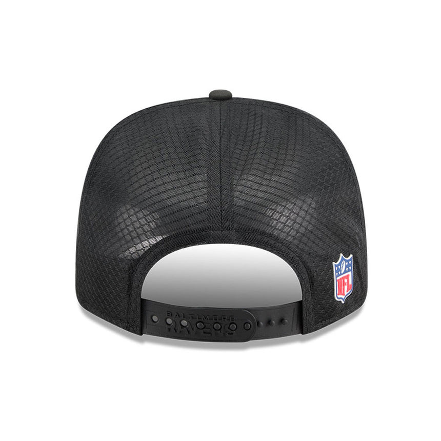Men's Baltimore Ravens New Era Black 2025 NFL Secondary Logo Sideline Heat 9SEVENTY Adjustable Hat - Pro Jersey Sports