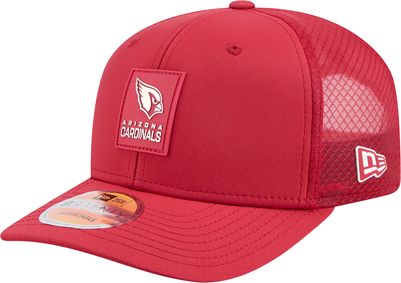 Men's Arizona Cardinals New Era Red 2025 Sideline 9SEVENTY Trucker Adjustable Hat - Pro Jersey Sports