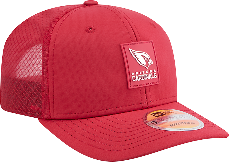 Men's Arizona Cardinals New Era Red 2025 Sideline 9SEVENTY Trucker Adjustable Hat - Pro Jersey Sports