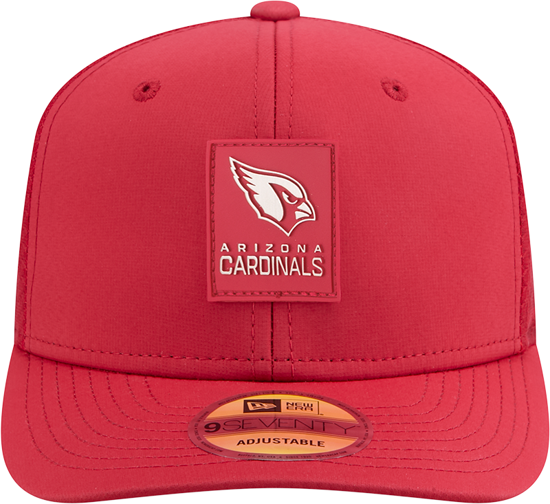 Men's Arizona Cardinals New Era Red 2025 Sideline 9SEVENTY Trucker Adjustable Hat - Pro Jersey Sports