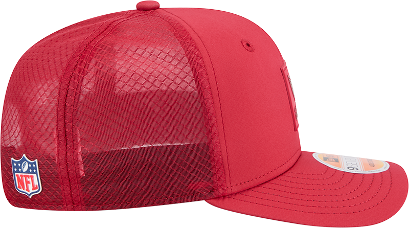 Men's Arizona Cardinals New Era Red 2025 Sideline 9SEVENTY Trucker Adjustable Hat - Pro Jersey Sports