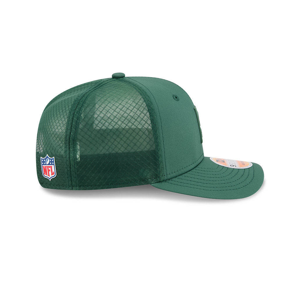 Men's Green Bay Packers New Era Green 2025 NFL Sideline Heat 9SEVENTY Adjustable Hat - Pro Jersey Sports