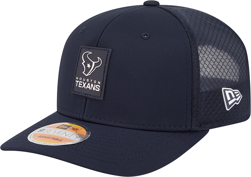 Men's Houston Texans New Era Navy 2025 Sideline 9SEVENTY Trucker Adjustable Hat - Pro Jersey Sports
