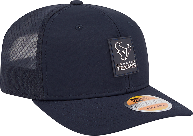 Men's Houston Texans New Era Navy 2025 Sideline 9SEVENTY Trucker Adjustable Hat - Pro Jersey Sports
