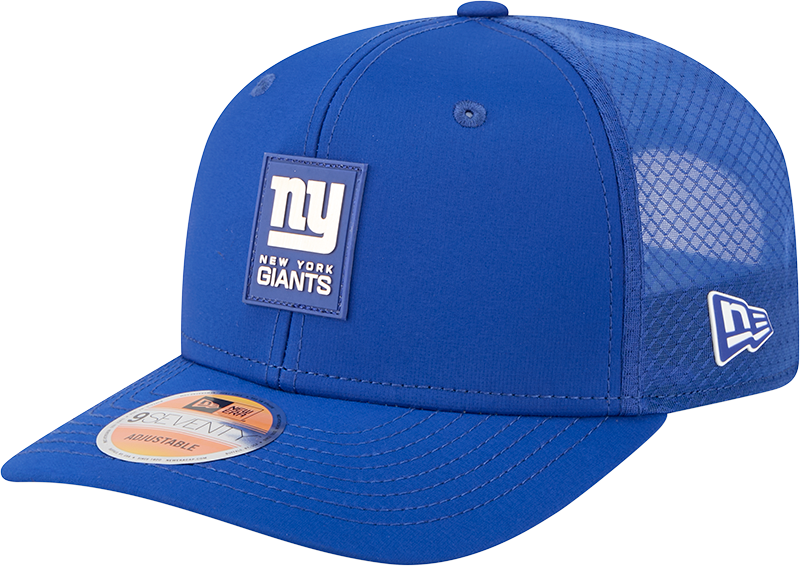 Men's New York Giants New Era Blue 2025 Sideline 9SEVENTY Trucker Adjustable Hat - Pro Jersey Sports