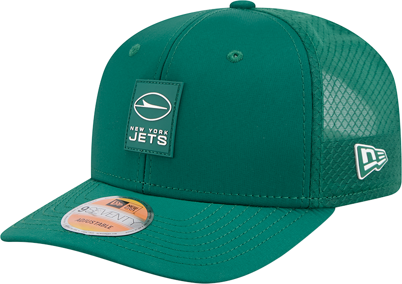 Men's New York Jets New Era Green 2025 Sideline 9SEVENTY Trucker Adjustable Hat - Pro Jersey Sports