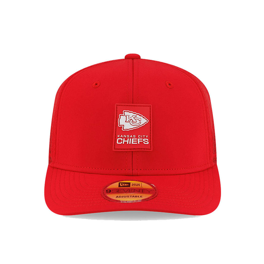 Men's Kansas City Chiefs New Era Red 2025 NFL Sideline Heat 9SEVENTY Adjustable Hat - Pro Jersey Sports