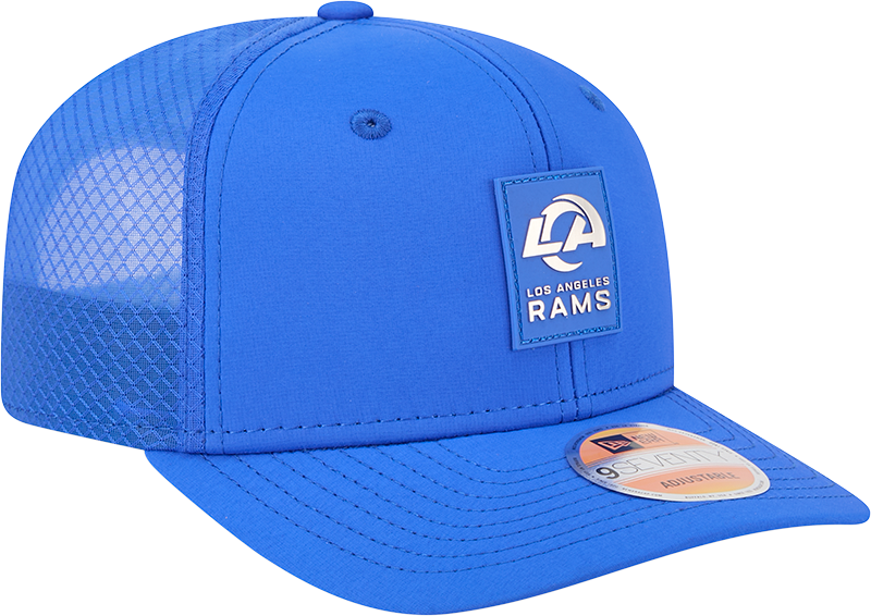 Men's Los Angeles Rams New Era Royal 2025 Sideline 9SEVENTY Trucker Adjustable Hat - Pro Jersey Sports