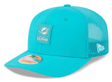 Men's Miami Dolphins New Era Aqua 2025 NFL Sideline Heat 9SEVENTY Adjustable Hat - Pro Jersey Sports