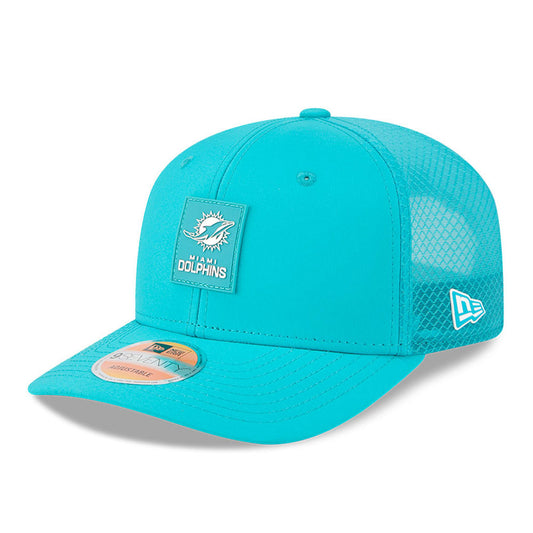 Men's Miami Dolphins New Era Aqua 2025 NFL Sideline Heat 9SEVENTY Adjustable Hat - Pro Jersey Sports