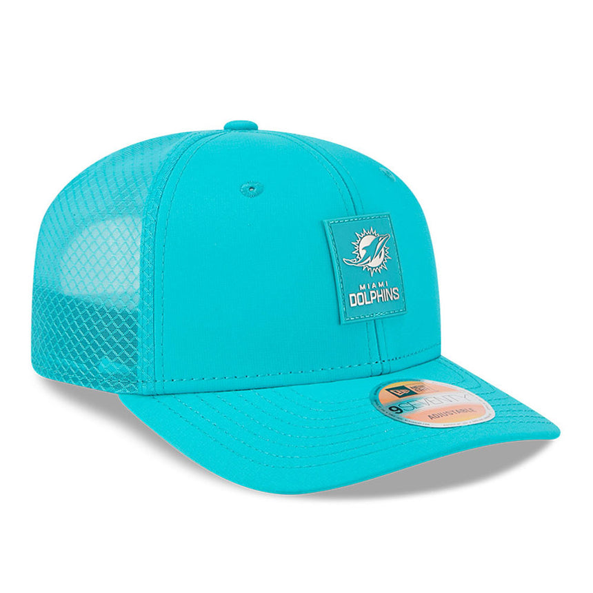 Men's Miami Dolphins New Era Aqua 2025 NFL Sideline Heat 9SEVENTY Adjustable Hat - Pro Jersey Sports