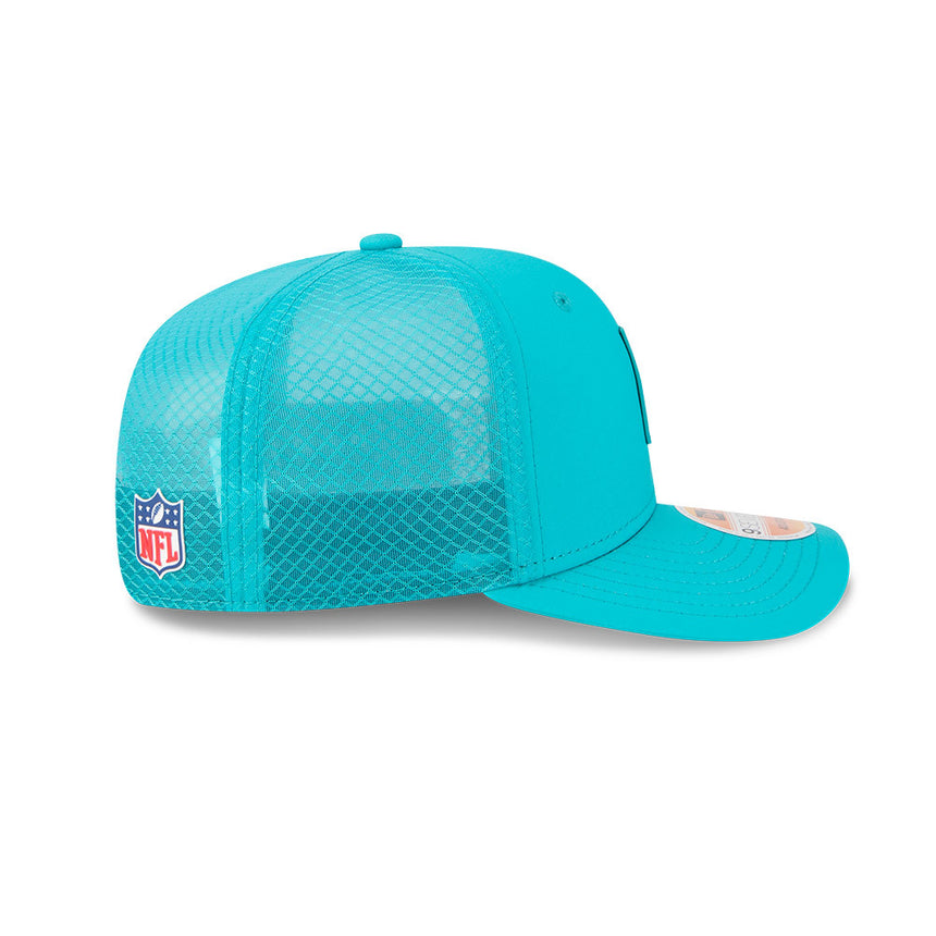 Men's Miami Dolphins New Era Aqua 2025 NFL Sideline Heat 9SEVENTY Adjustable Hat - Pro Jersey Sports