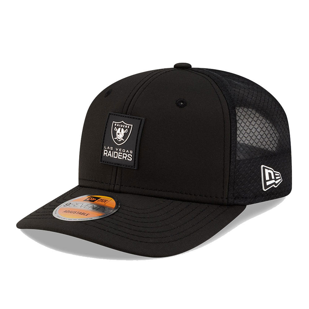 Men's Las Vegas Raiders New Era Black 2025 NFL Sideline Heat 9SEVENTY Adjustable Hat - Pro Jersey Sports